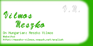 vilmos meszko business card